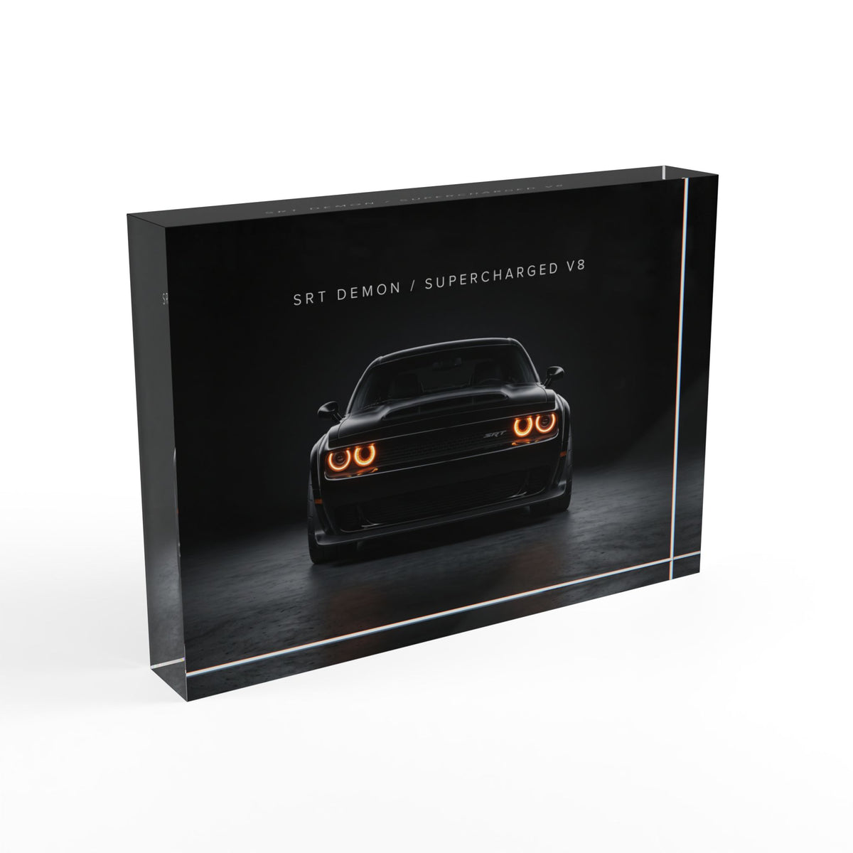 SRT Demon Supercharged V8 Photo Block – Art Acrylic Block