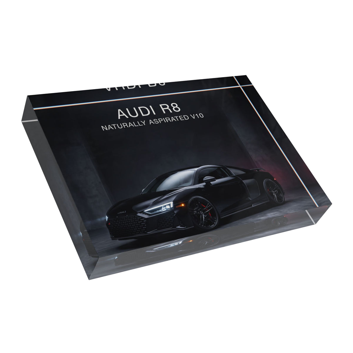 Audi R8 Naturally Aspirated V10 Photo Block – Art Acrylic Block