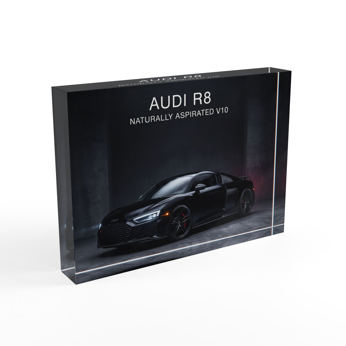 Audi R8 Naturally Aspirated V10 Photo Block – Art Acrylic Block