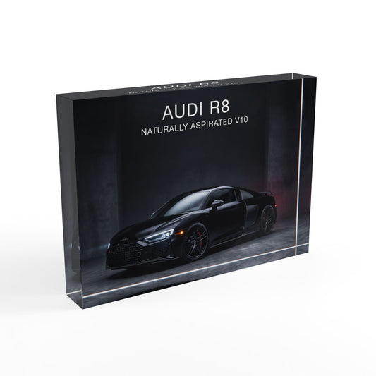 Audi R8 Naturally Aspirated V10 Photo Block – Art Acrylic Block