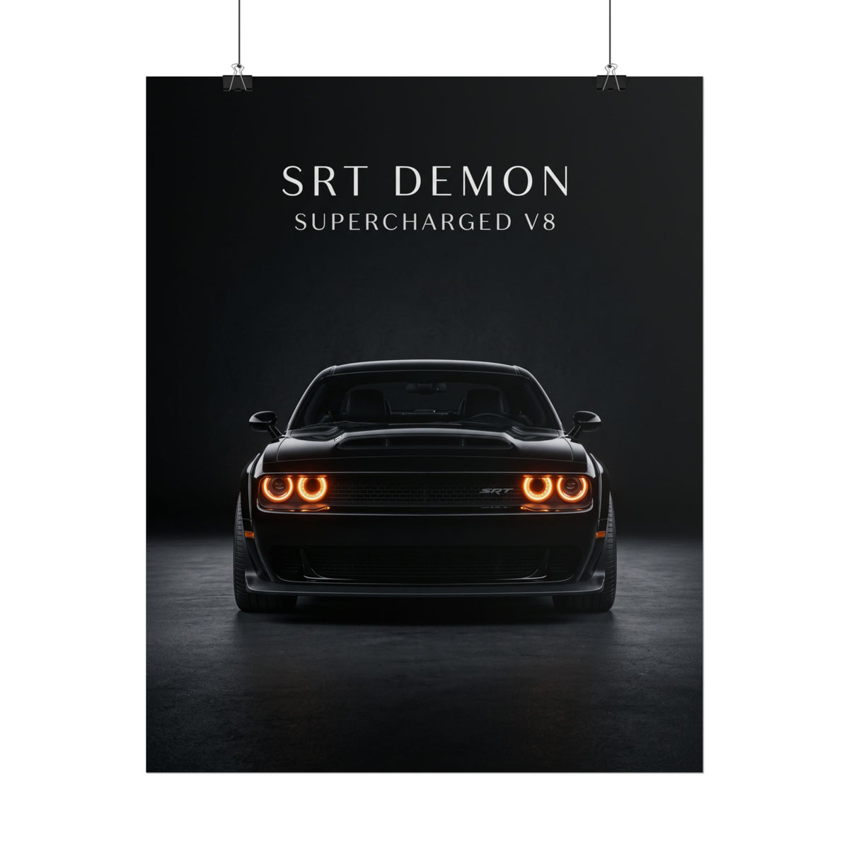 SRT Demon Supercharged V8 Muscle Car Rolled Poster