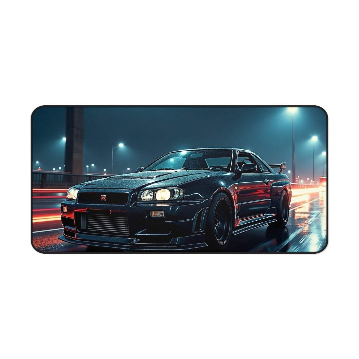 Racing Night Desk Mat — Skyline JDM Car Mouse Pad Japan Auto