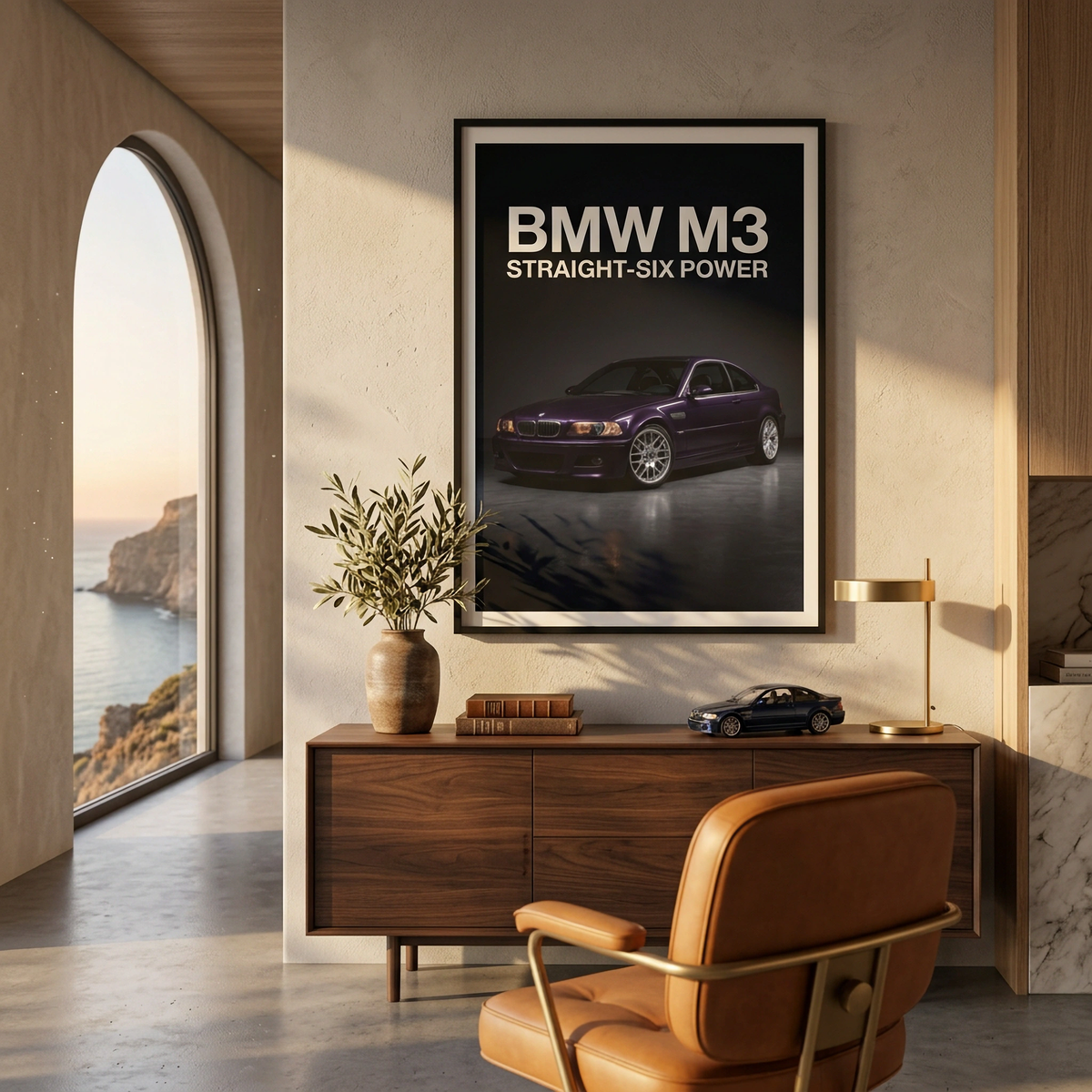 BMW M3 E46 Straight-Six Power Framed Fine Art Print