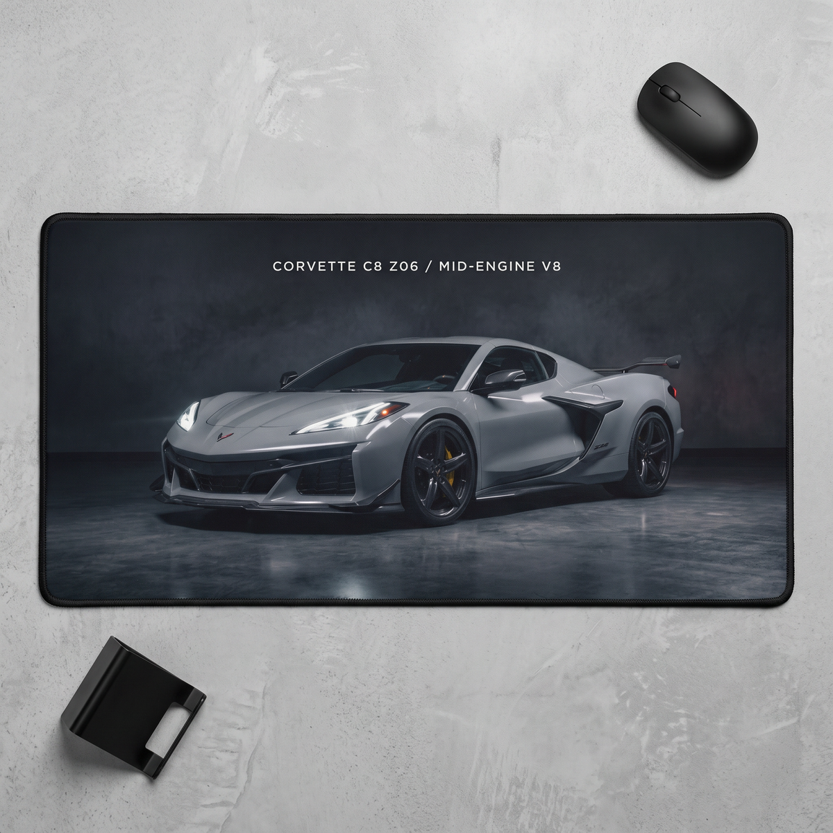 Chevrolet Corvette C8 Z06 supercar extended mouse pad desk protector