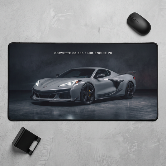 Chevrolet Corvette C8 Z06 supercar extended mouse pad desk protector