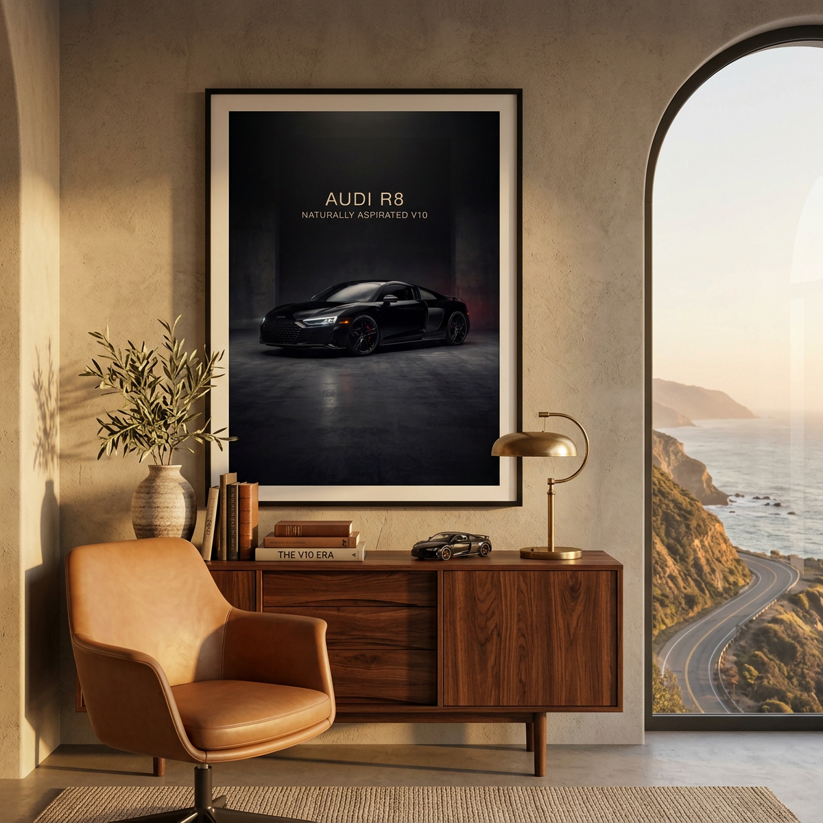 Audi R8 Naturally Aspirated V10 Sports Car Framed Fine Art Print